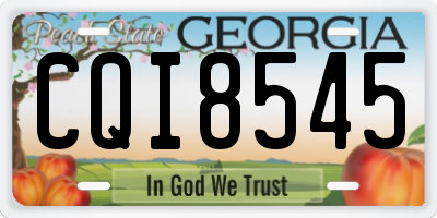 GA license plate CQI8545