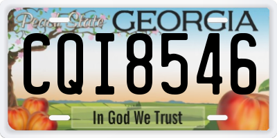 GA license plate CQI8546