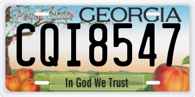 GA license plate CQI8547