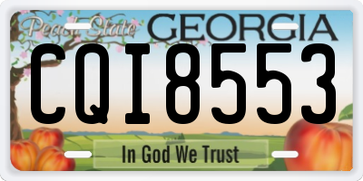 GA license plate CQI8553