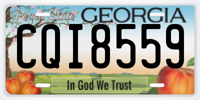 GA license plate CQI8559