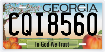 GA license plate CQI8560