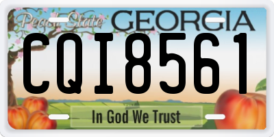 GA license plate CQI8561