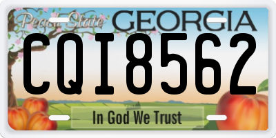 GA license plate CQI8562