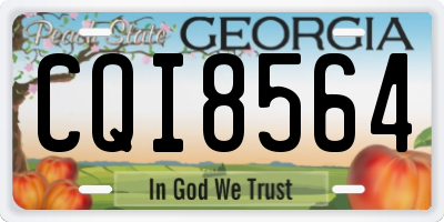 GA license plate CQI8564
