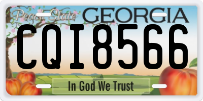GA license plate CQI8566