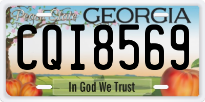 GA license plate CQI8569