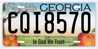 GA license plate CQI8570