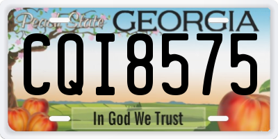 GA license plate CQI8575