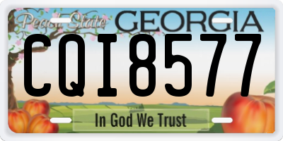 GA license plate CQI8577