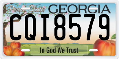GA license plate CQI8579