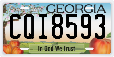 GA license plate CQI8593