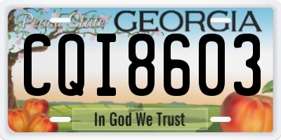 GA license plate CQI8603