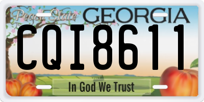 GA license plate CQI8611