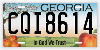 GA license plate CQI8614