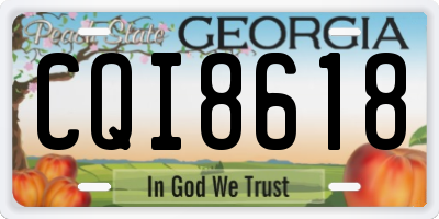 GA license plate CQI8618