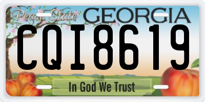 GA license plate CQI8619