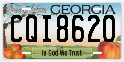 GA license plate CQI8620