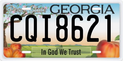 GA license plate CQI8621