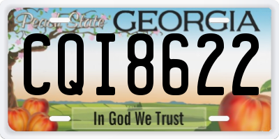 GA license plate CQI8622