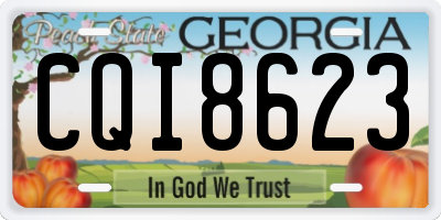 GA license plate CQI8623