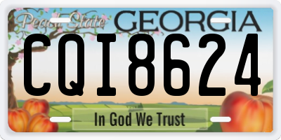 GA license plate CQI8624