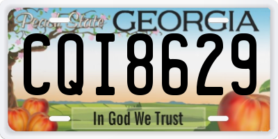 GA license plate CQI8629