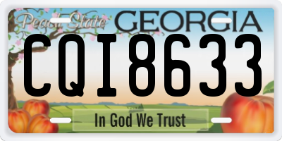 GA license plate CQI8633