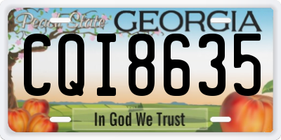GA license plate CQI8635
