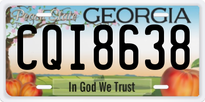 GA license plate CQI8638