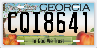 GA license plate CQI8641