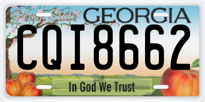 GA license plate CQI8662