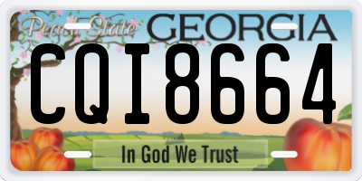 GA license plate CQI8664