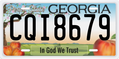 GA license plate CQI8679