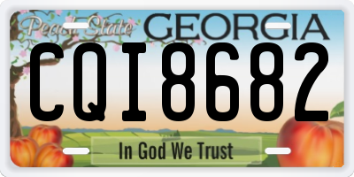 GA license plate CQI8682