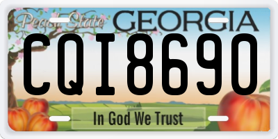 GA license plate CQI8690