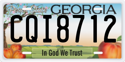 GA license plate CQI8712