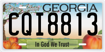 GA license plate CQI8813