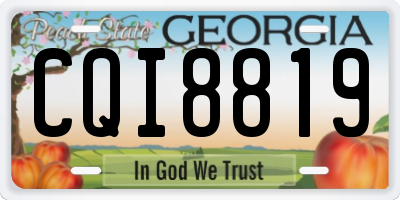 GA license plate CQI8819