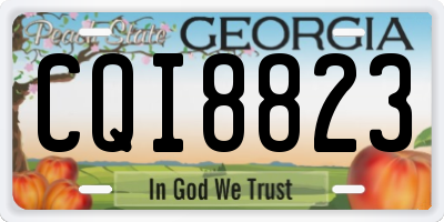 GA license plate CQI8823