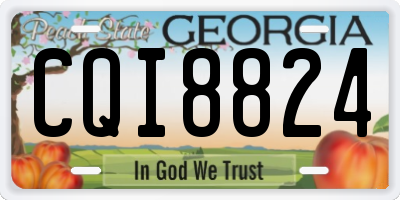 GA license plate CQI8824