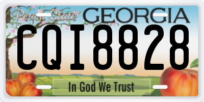 GA license plate CQI8828