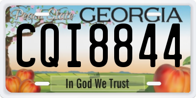 GA license plate CQI8844