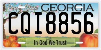 GA license plate CQI8856