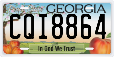 GA license plate CQI8864