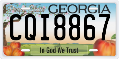 GA license plate CQI8867