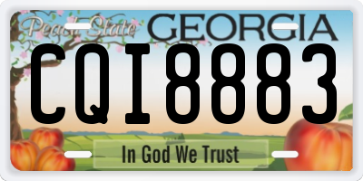 GA license plate CQI8883