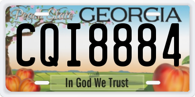 GA license plate CQI8884