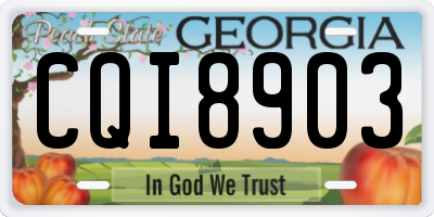 GA license plate CQI8903