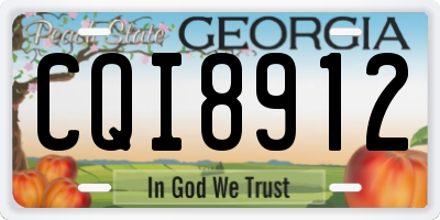 GA license plate CQI8912
